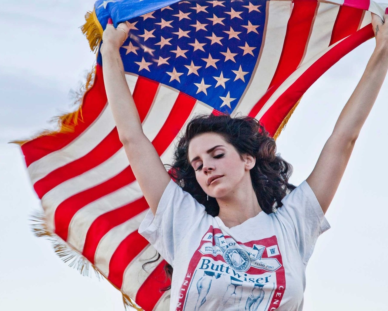 Lana Del Rey American Flag 1280 x 1024 Wallpaper