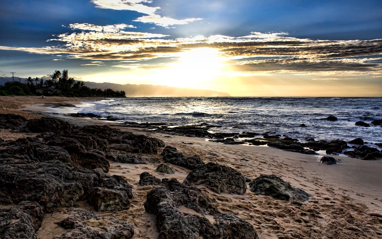Laniakea Sunset for 1280 x 800 widescreen resolution