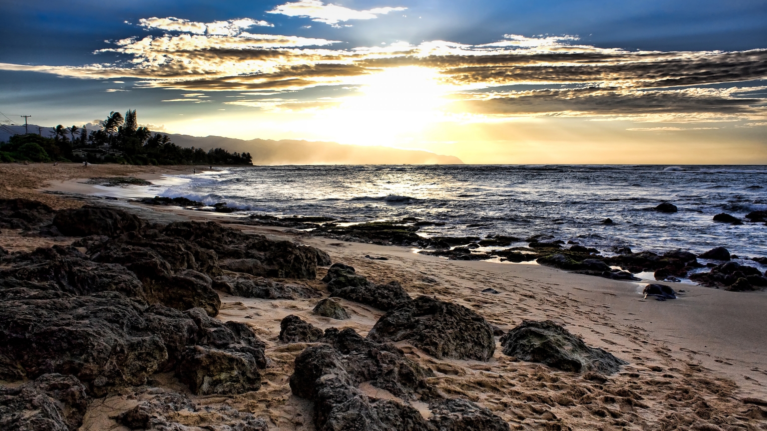 Laniakea Sunset for 1536 x 864 HDTV resolution