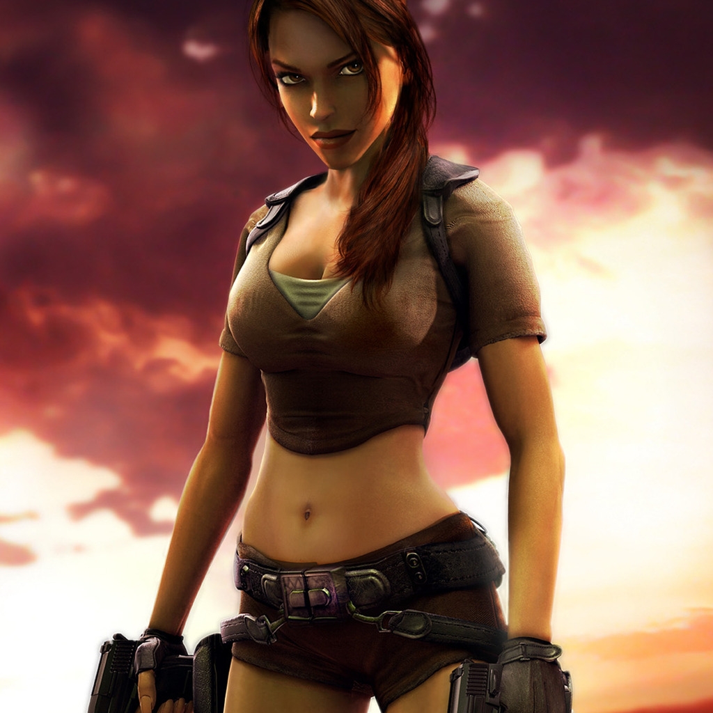 Lara Croft for 1024 x 1024 iPad resolution