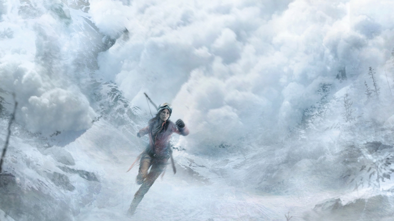 Lara Croft Rise of The Tomb Raider for 1366 x 768 HDTV resolution