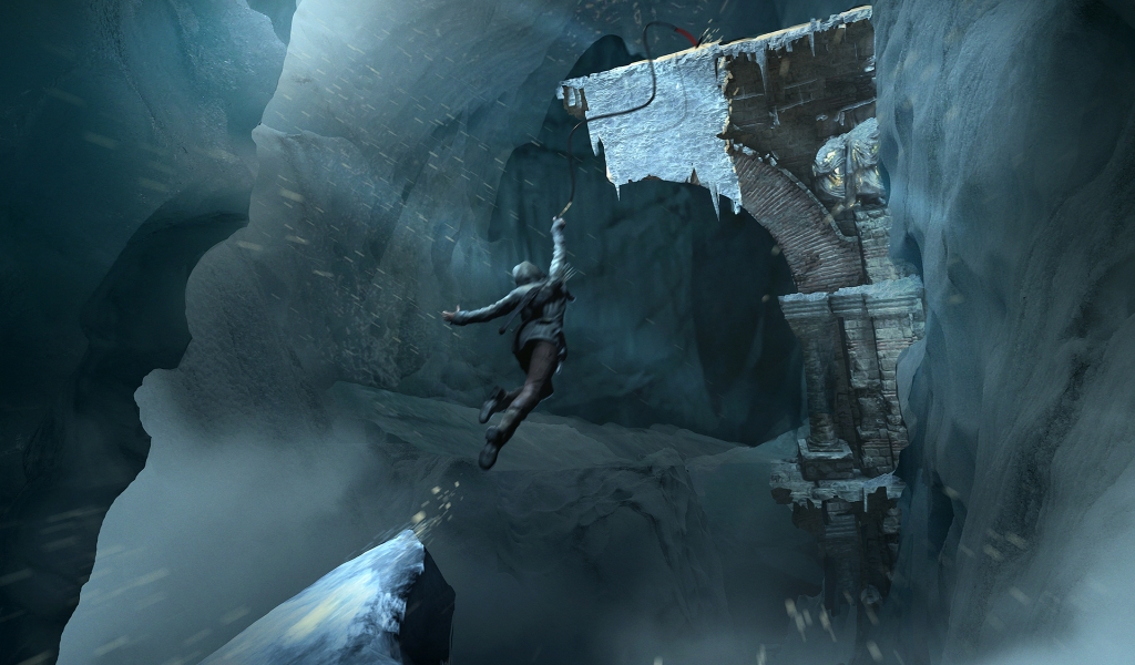 Lara Croft Rise of The Tomb Raider In Game for 1024 x 600 widescreen resolution