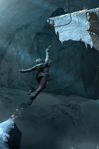 Lara Croft Rise of The Tomb Raider In Game for 320 x 480 iPhone resolution