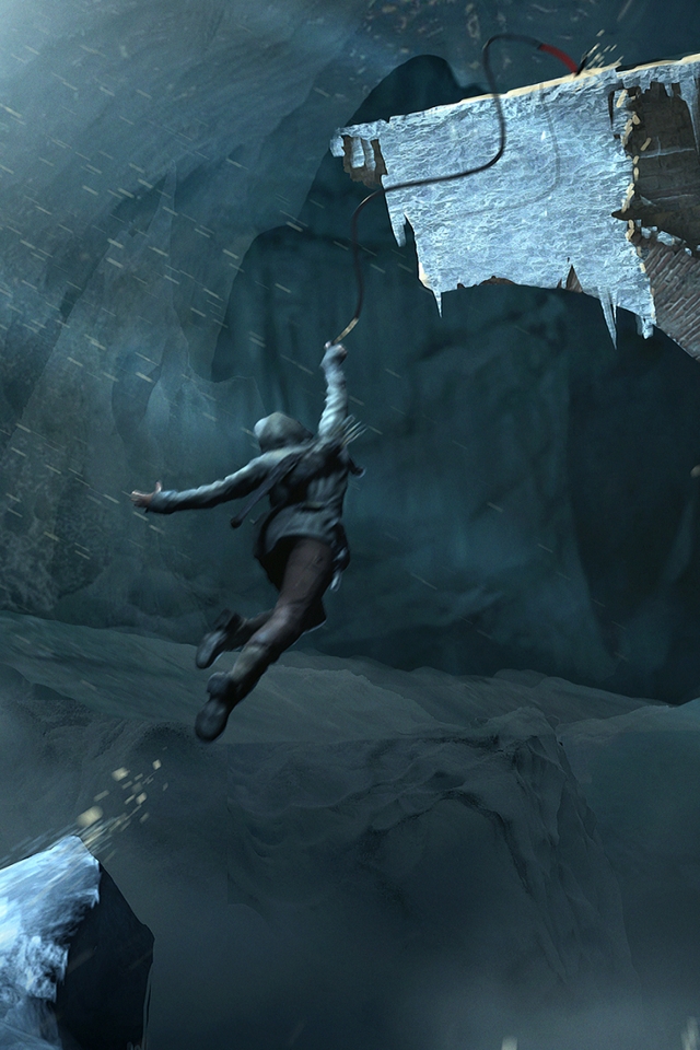Lara Croft Rise of The Tomb Raider In Game for 640 x 960 iPhone 4 resolution