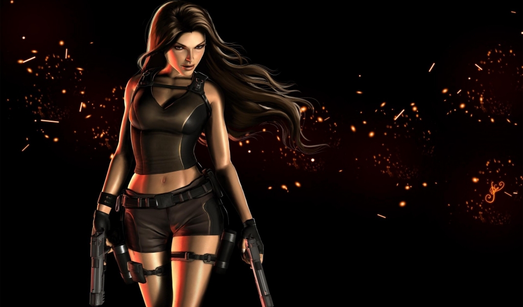 Lara Croft Tomb Raider Cool for 1024 x 600 widescreen resolution