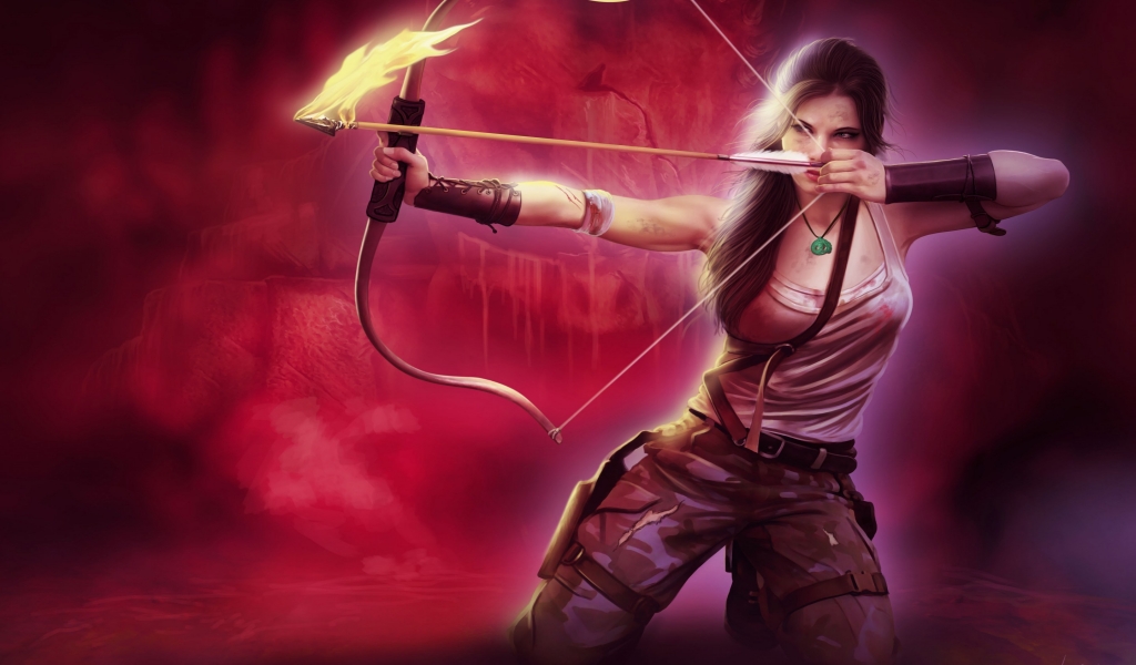 Lara Croft Tomb Raider Poster for 1024 x 600 widescreen resolution