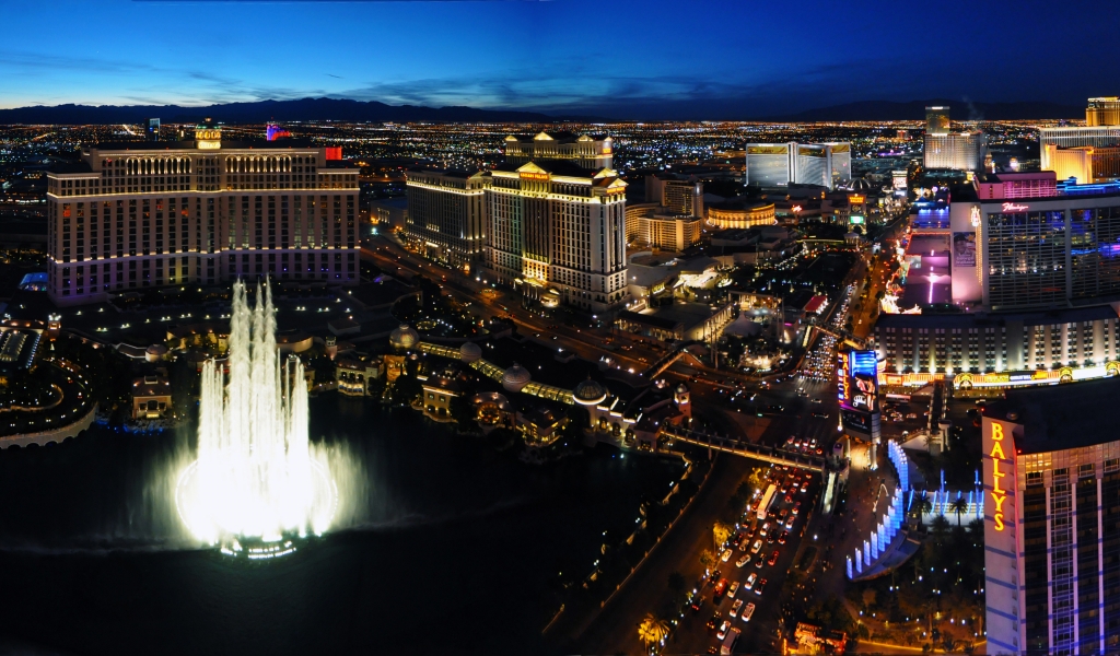 Las Vegas Night for 1024 x 600 widescreen resolution