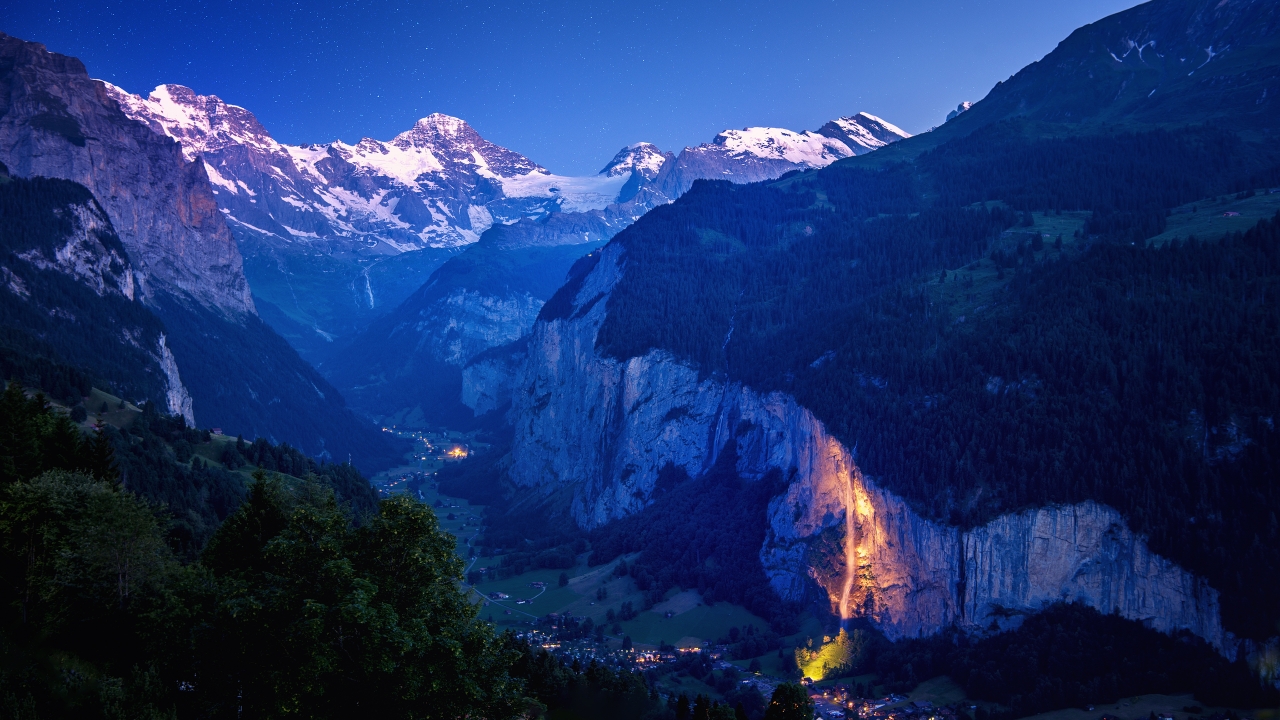 Lauterbrunnen Valley for 1280 x 720 HDTV 720p resolution