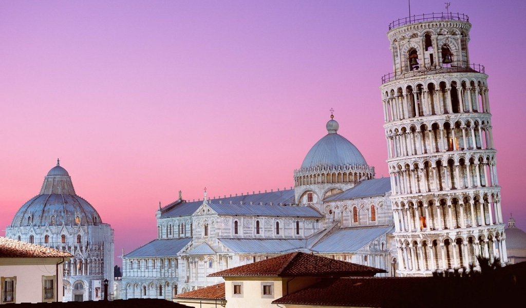 Leaning Tower of Pisa Italy for 1024 x 600 widescreen resolution