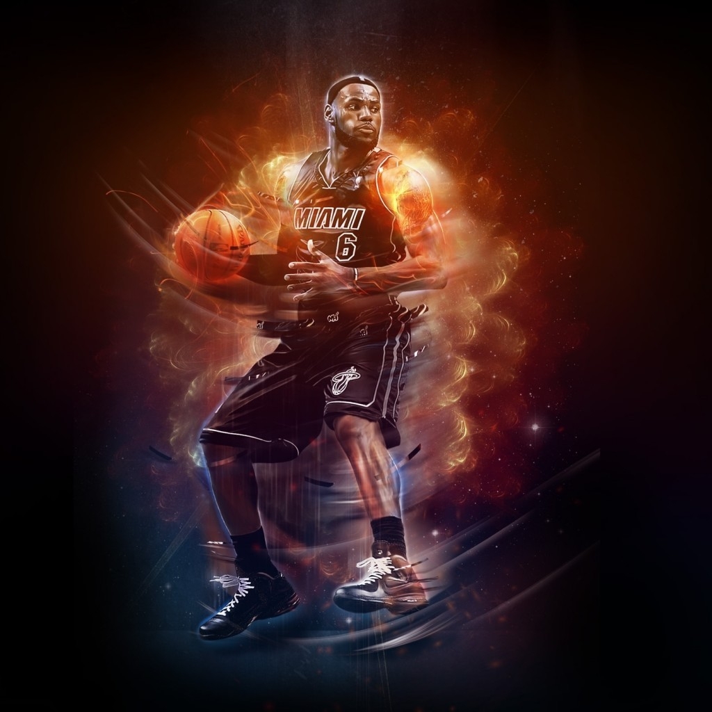 LeBron James NBA for 1024 x 1024 iPad resolution