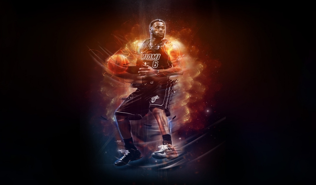 LeBron James NBA for 1024 x 600 widescreen resolution
