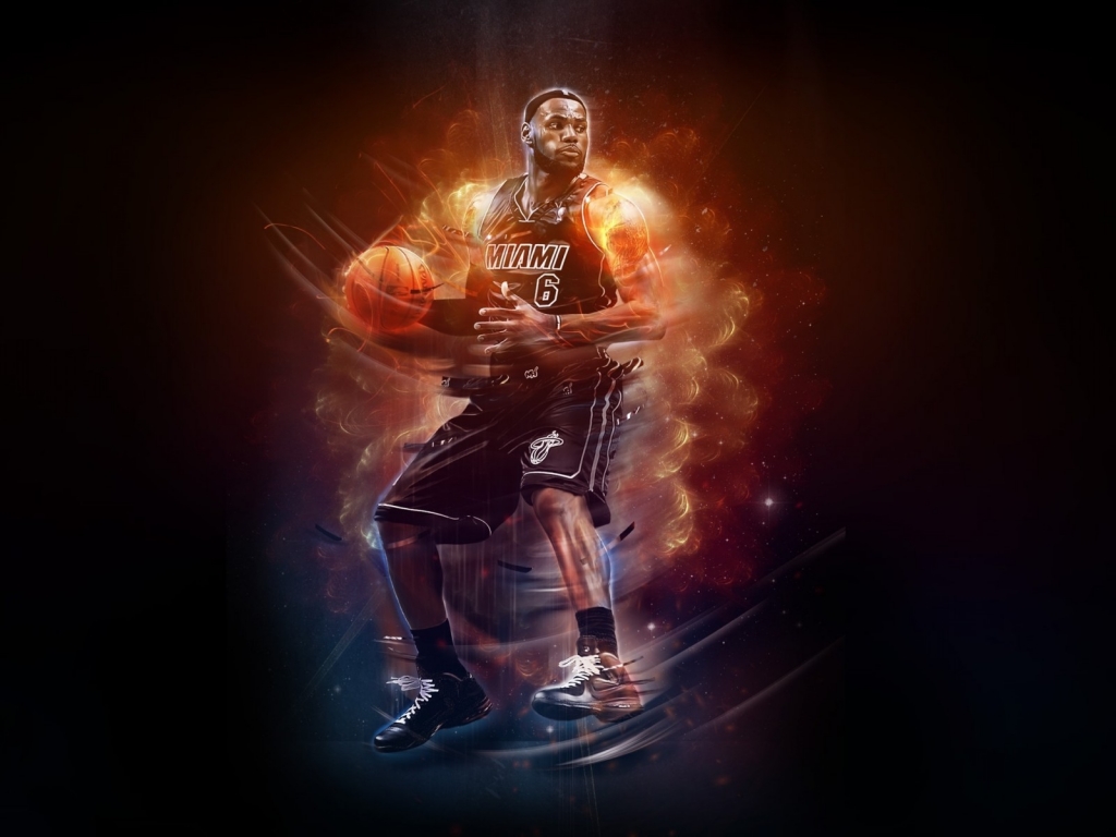 LeBron James NBA for 1024 x 768 resolution
