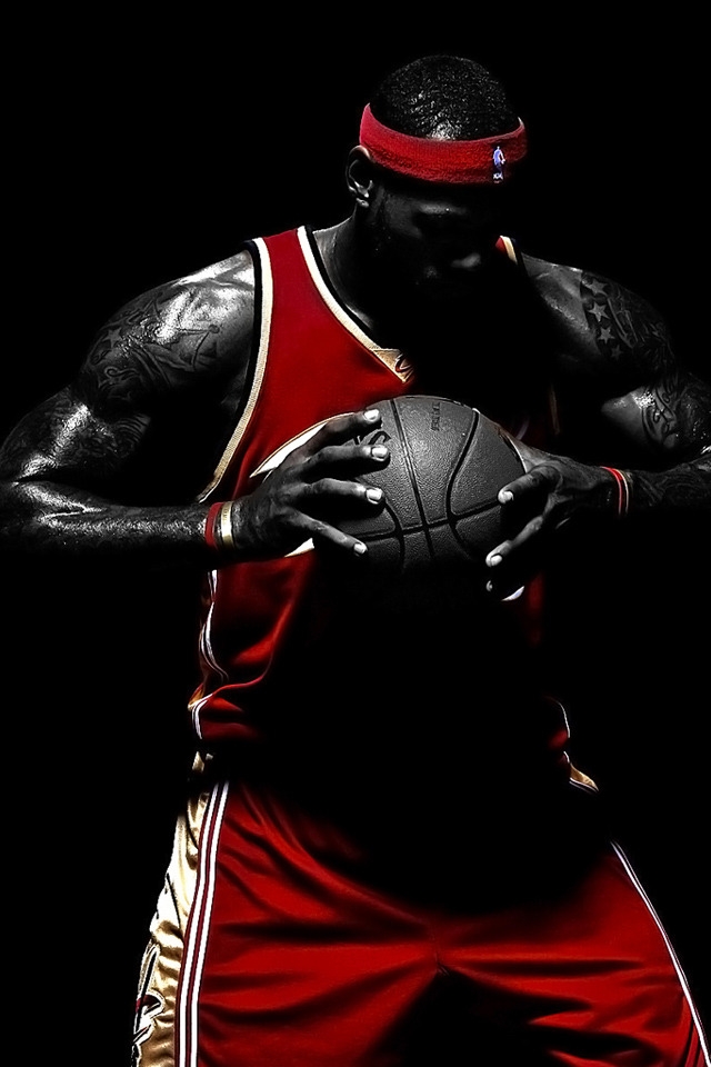 Lebron James Thinking for 640 x 960 iPhone 4 resolution