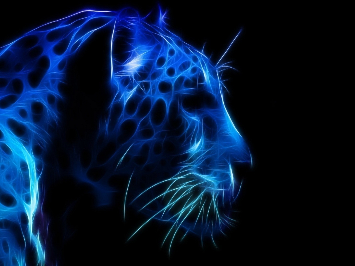 Leopard Profile Face for 1152 x 864 resolution