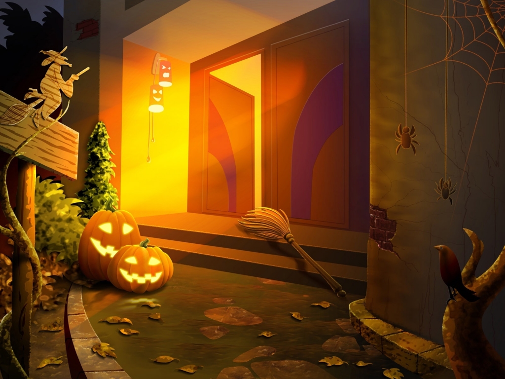 Lights for Haloween for 1024 x 768 resolution