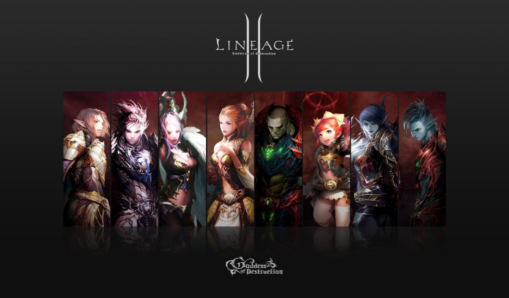 Lineage II Characters for 1024 x 600 widescreen resolution