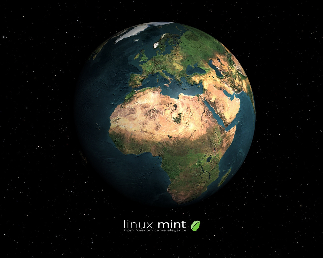 Linux Mint Earth for 1280 x 1024 resolution