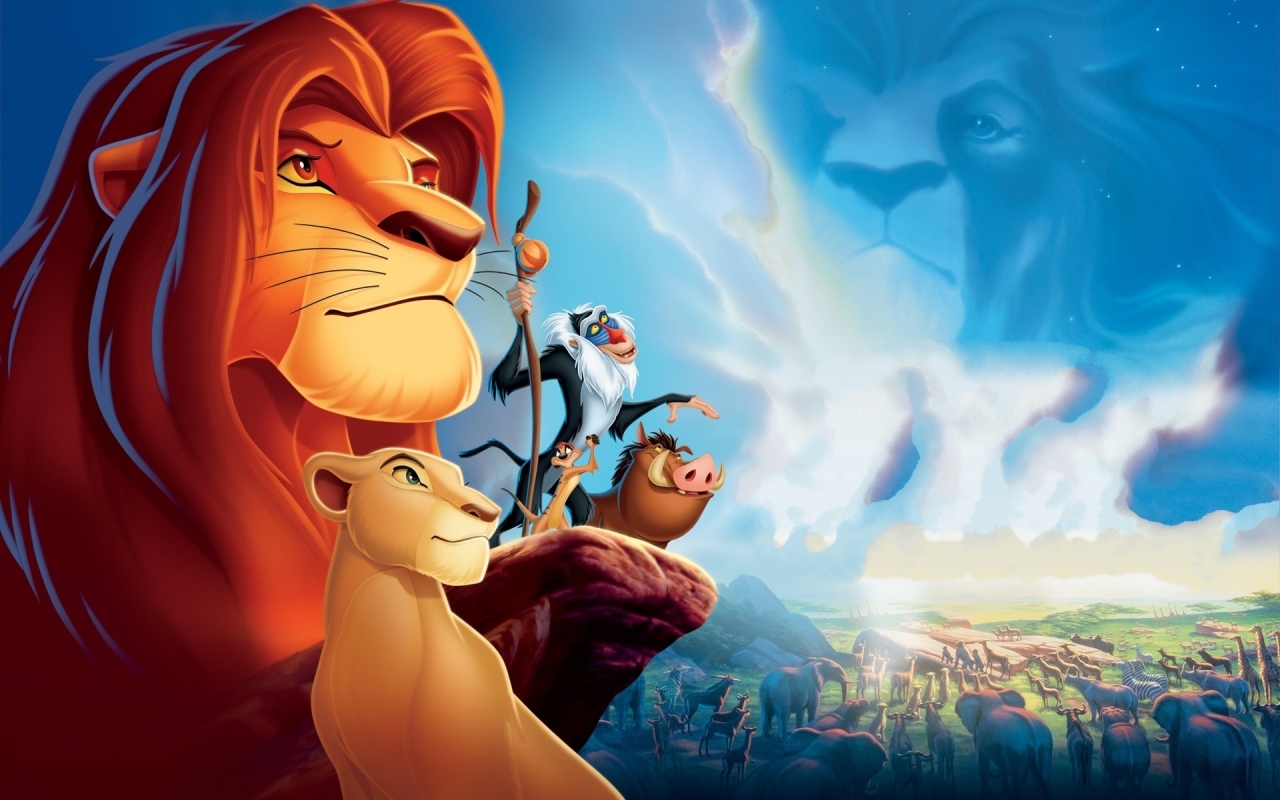Lion King Simba and Friends for 1280 x 800 widescreen resolution