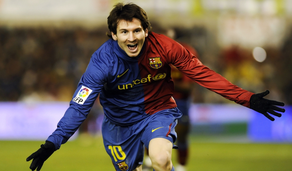 Lionel Messi Barcelona for 1024 x 600 widescreen resolution