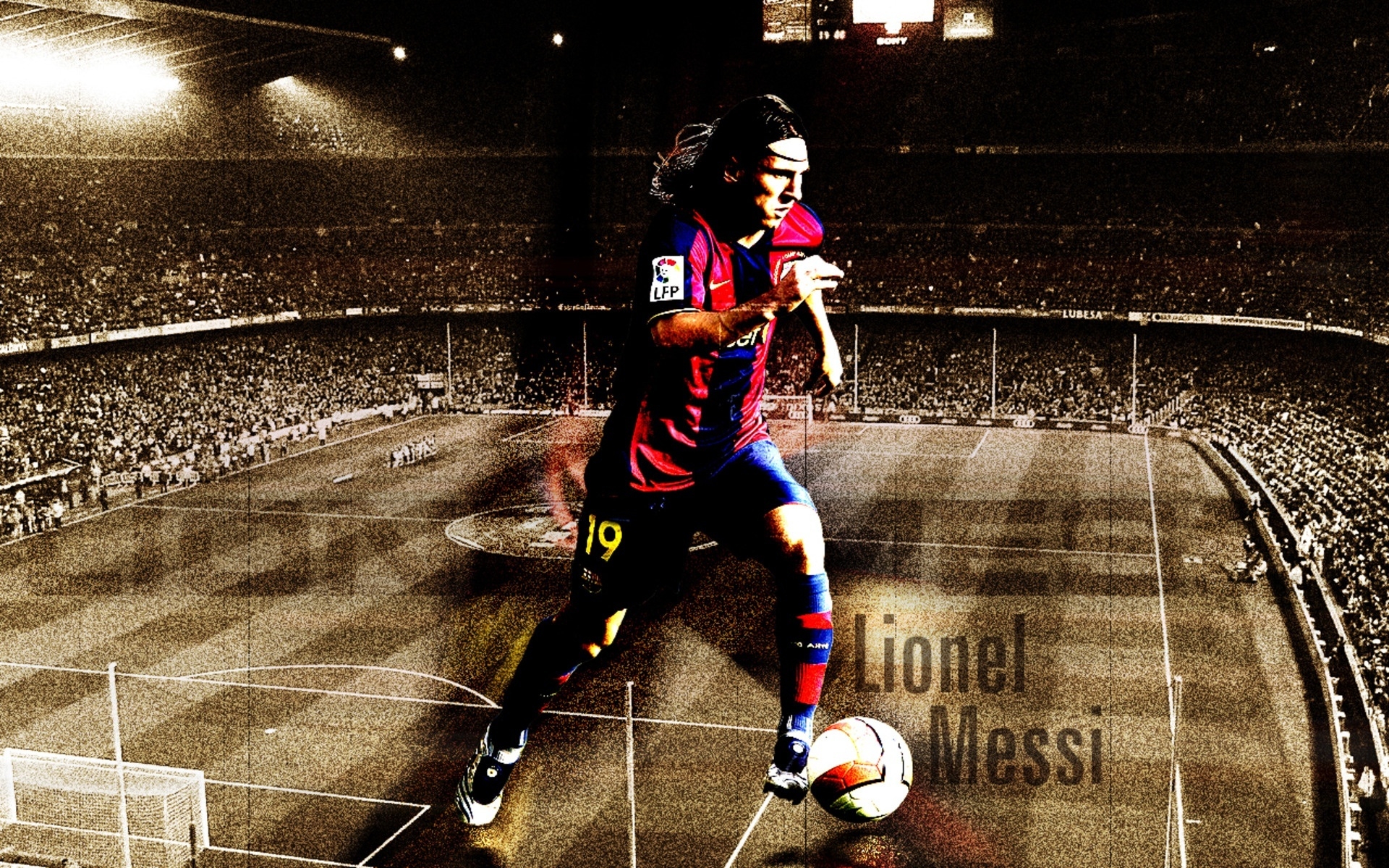Lionel Messi Barcelona Fan Art for 1920 x 1200 widescreen resolution