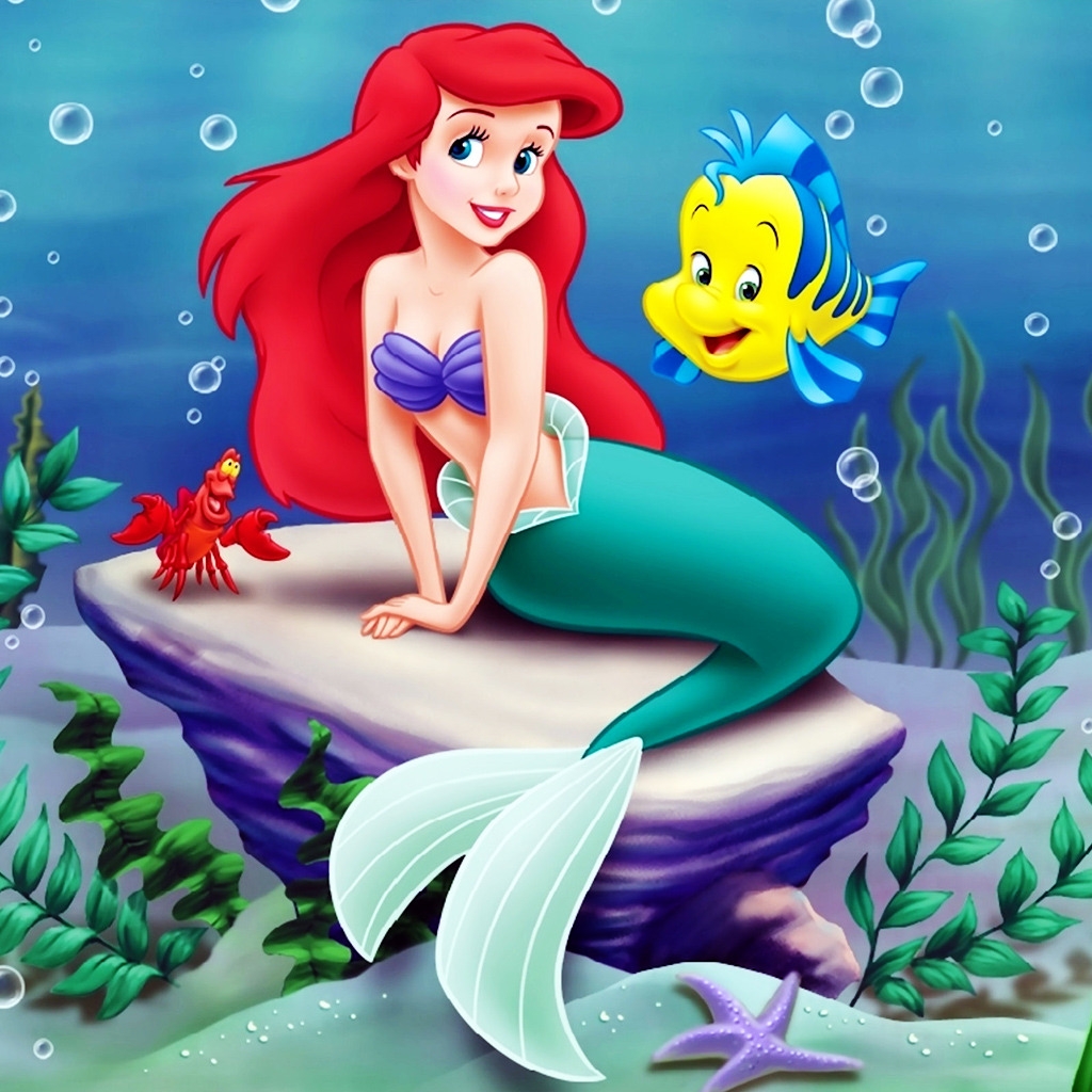 Little Mermaid Ariel for 1024 x 1024 iPad resolution