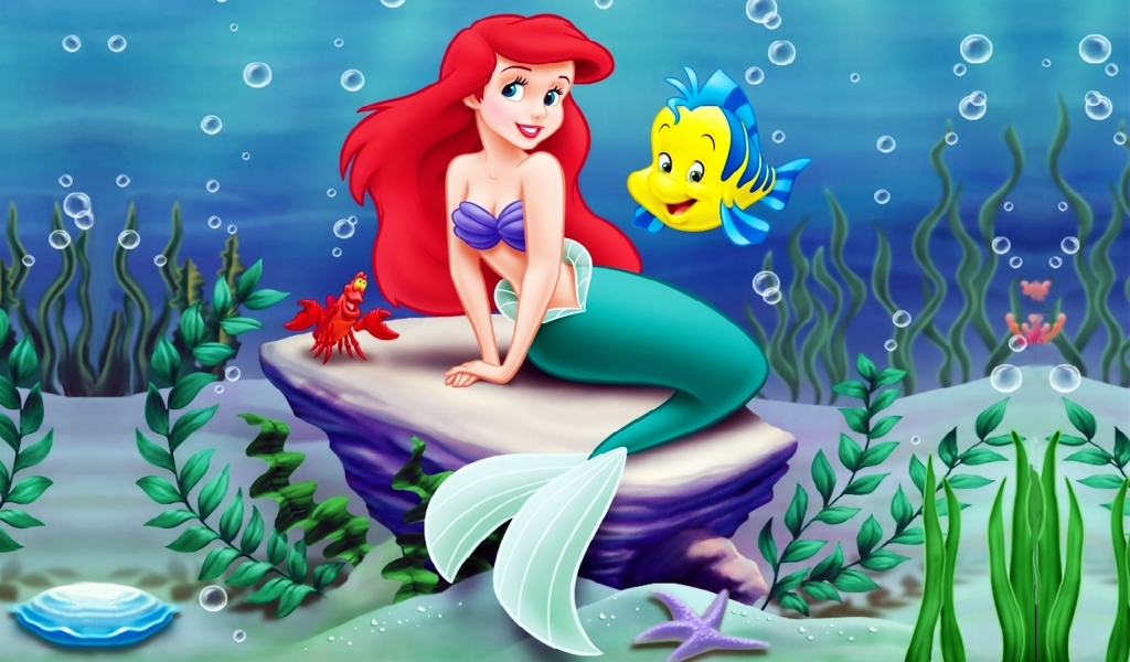 Little Mermaid Ariel for 1024 x 600 widescreen resolution