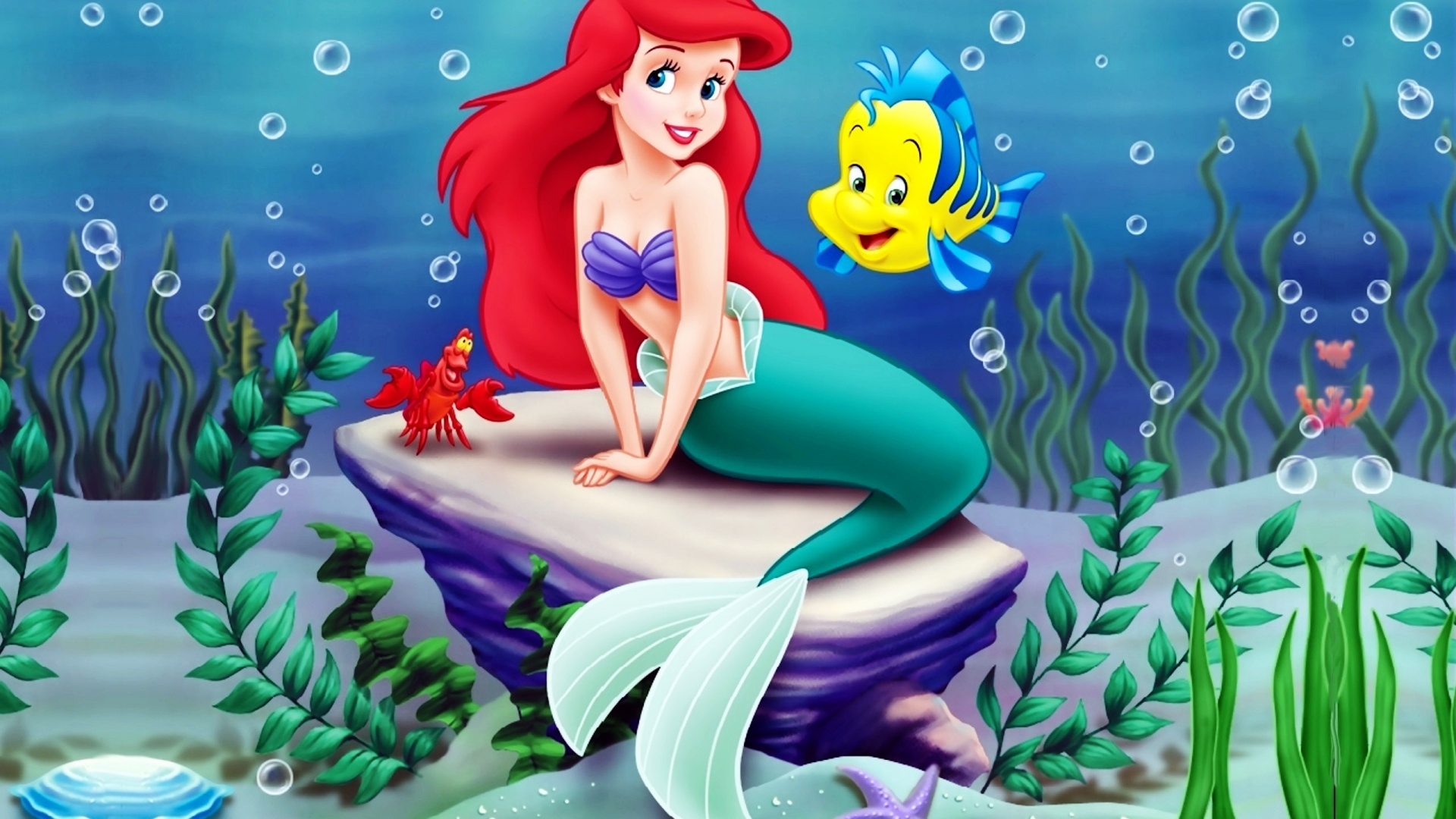 Little Mermaid Ariel for 1920 x 1080 HDTV 1080p resolution