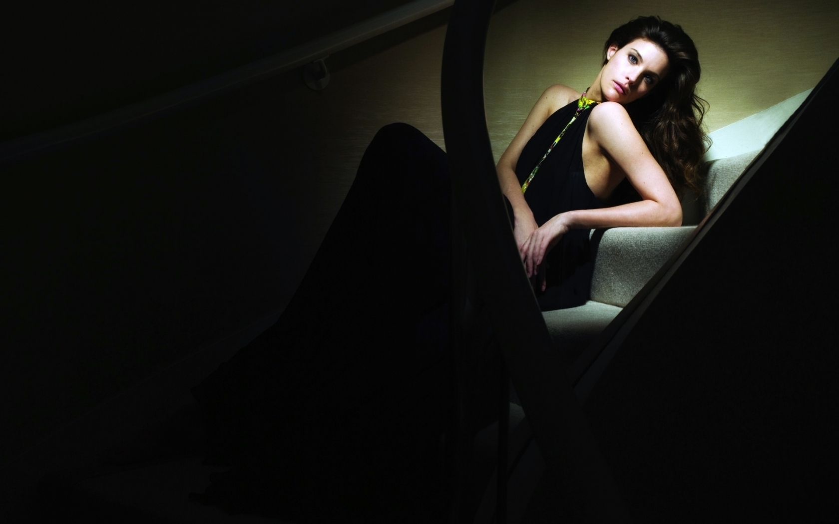 Liv Tyler on The Stairs for 1680 x 1050 widescreen resolution