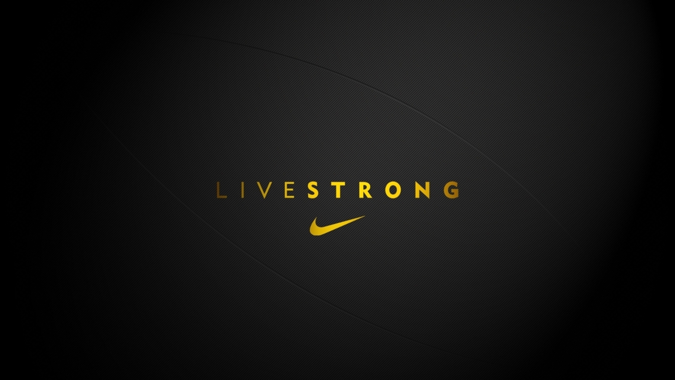 Live Strong Nike for 1366 x 768 HDTV resolution