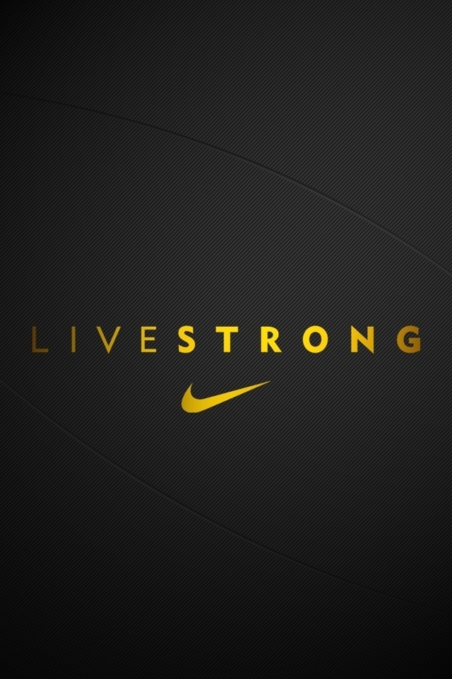Live Strong Nike for 640 x 960 iPhone 4 resolution