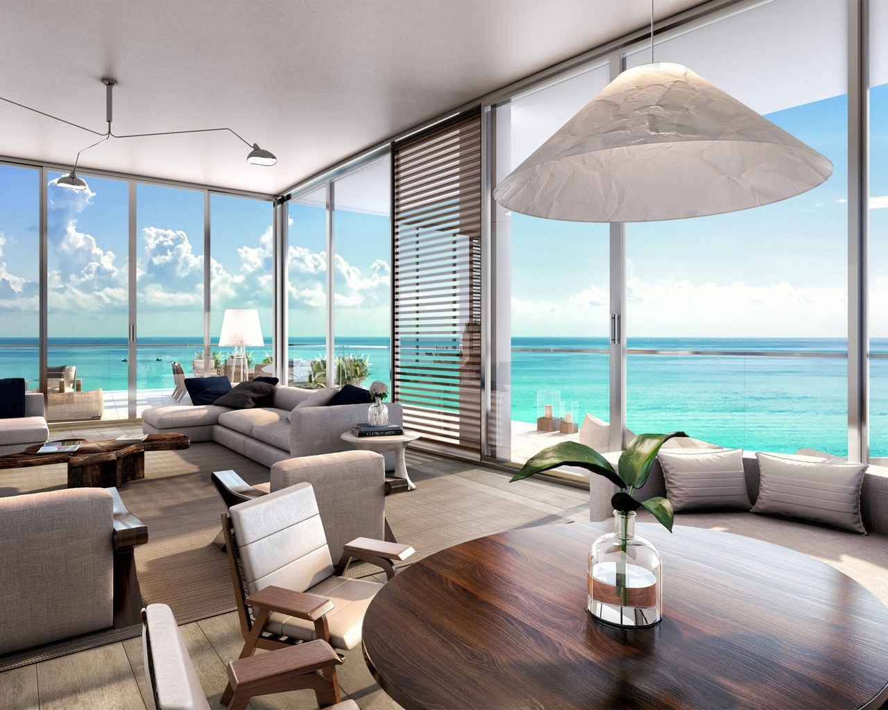 Living Room Beach Residences for 1280 x 1024 resolution