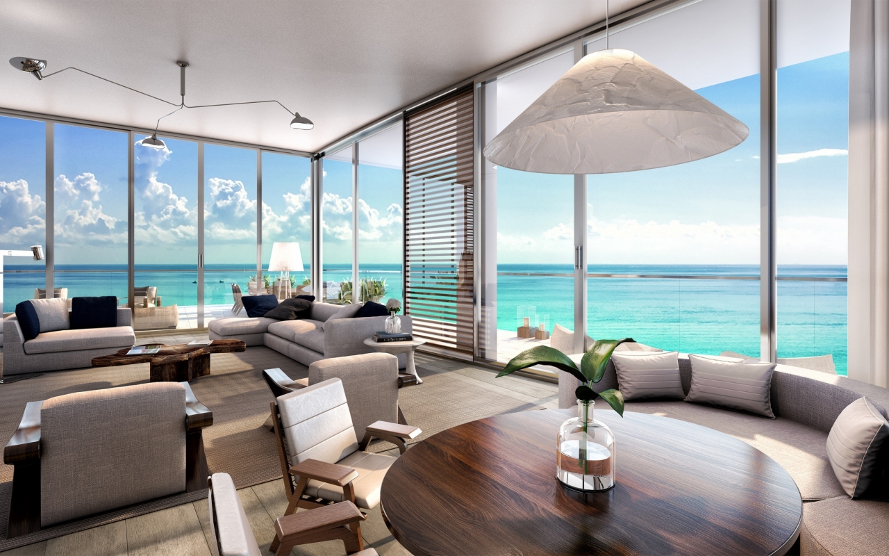 Living Room Beach Residences for 1280 x 800 widescreen resolution