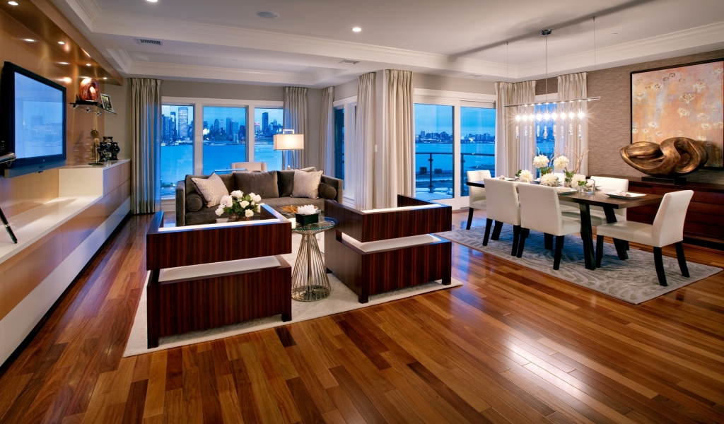 Living Room Interior Design for 1024 x 600 widescreen resolution