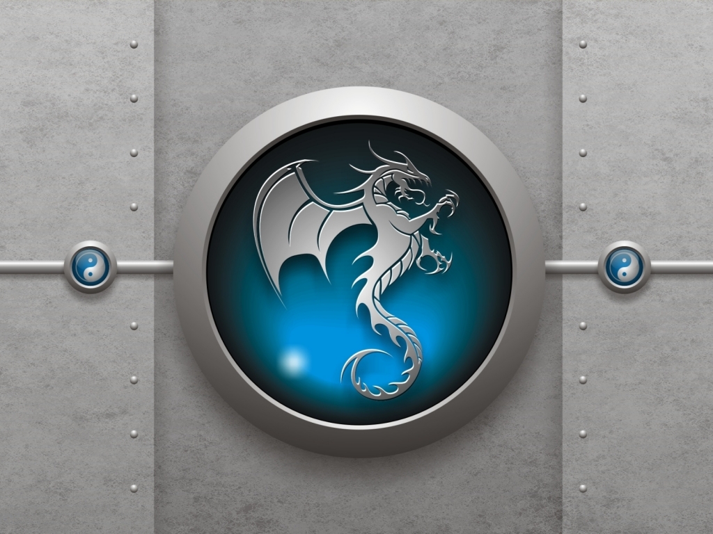 Logo Dragon 3D for 1024 x 768 resolution