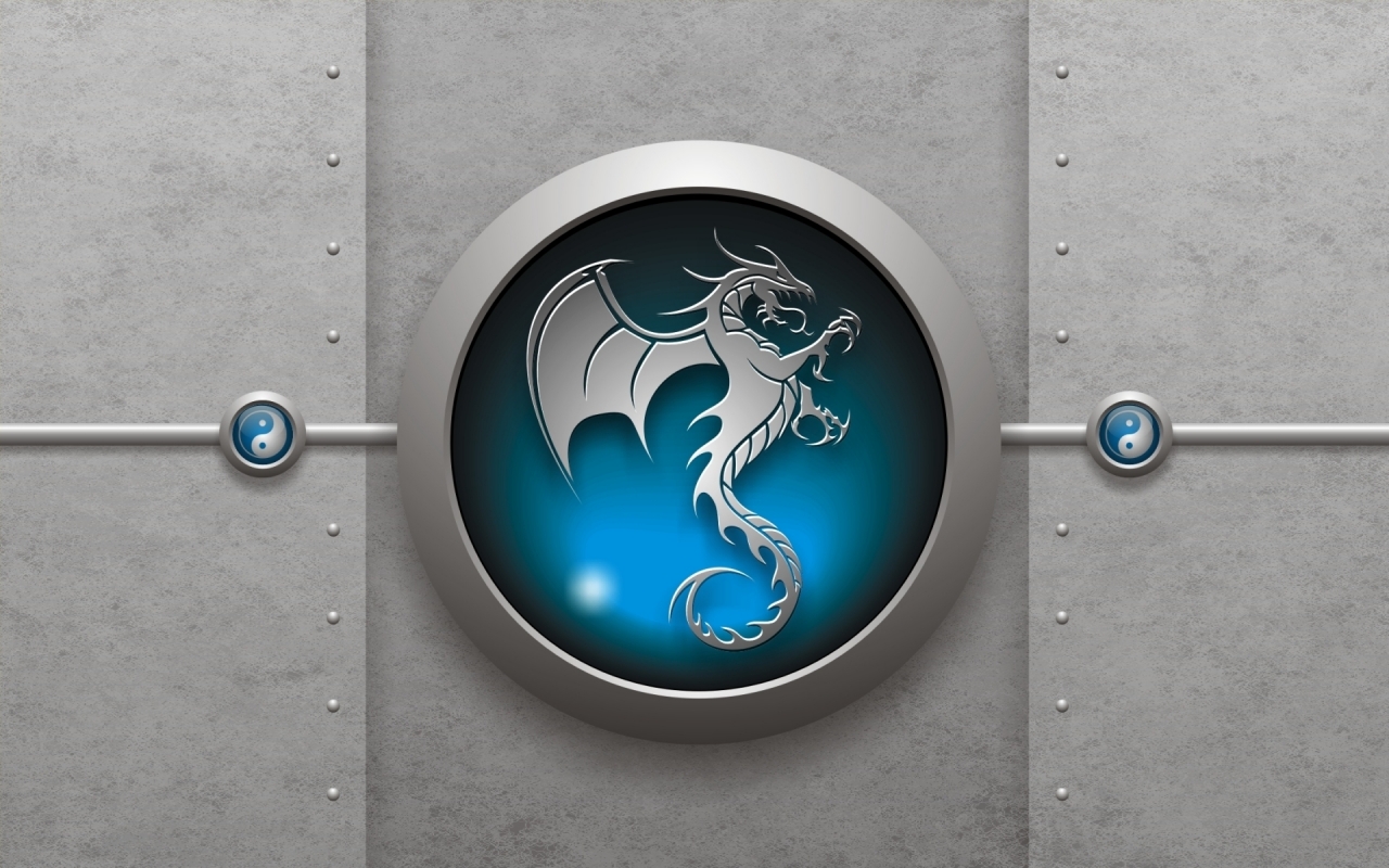 Logo Dragon 3D for 1280 x 800 widescreen resolution