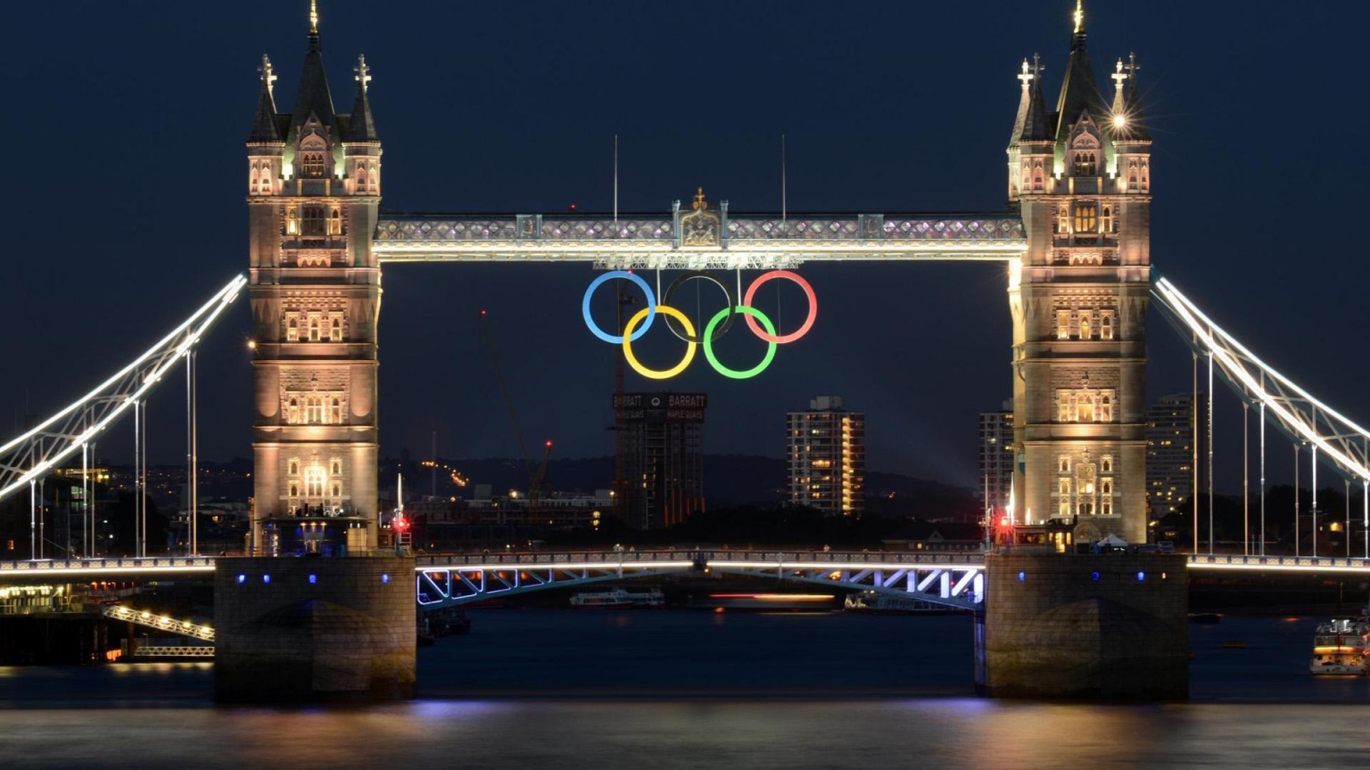 London Bridge 2012 Olympics for 1536 x 864 HDTV resolution