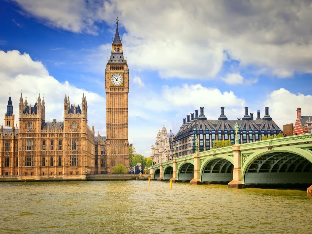 London Bridge and Big Ben for 1024 x 768 resolution