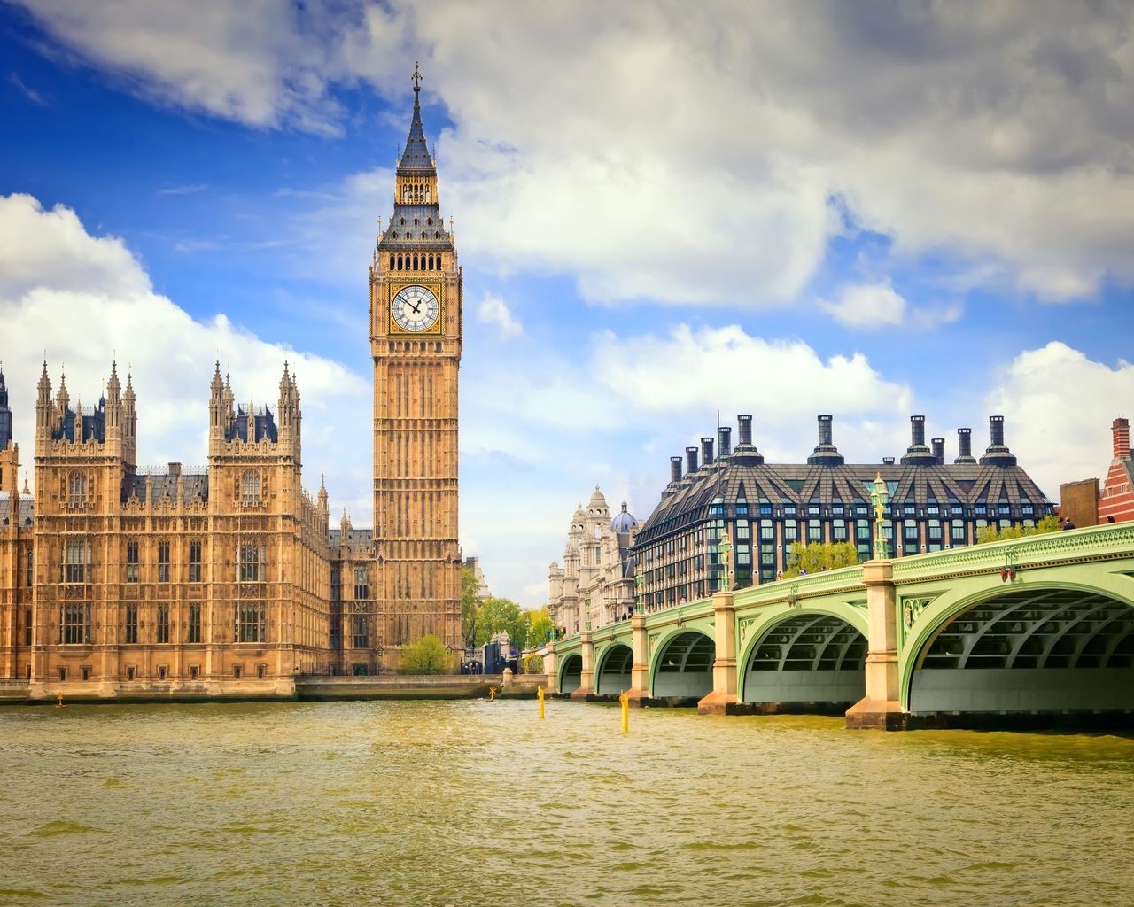 London Bridge and Big Ben for 1280 x 1024 resolution