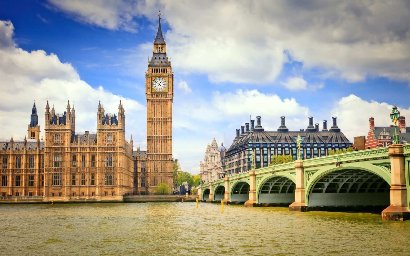 London Bridge and Big Ben for 1680 x 1050 widescreen resolution