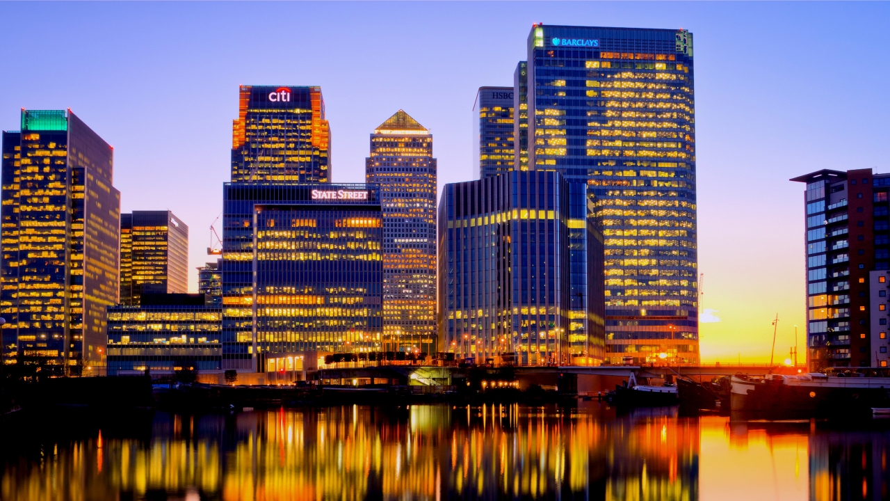 London Canary Wharf for 1280 x 720 HDTV 720p resolution