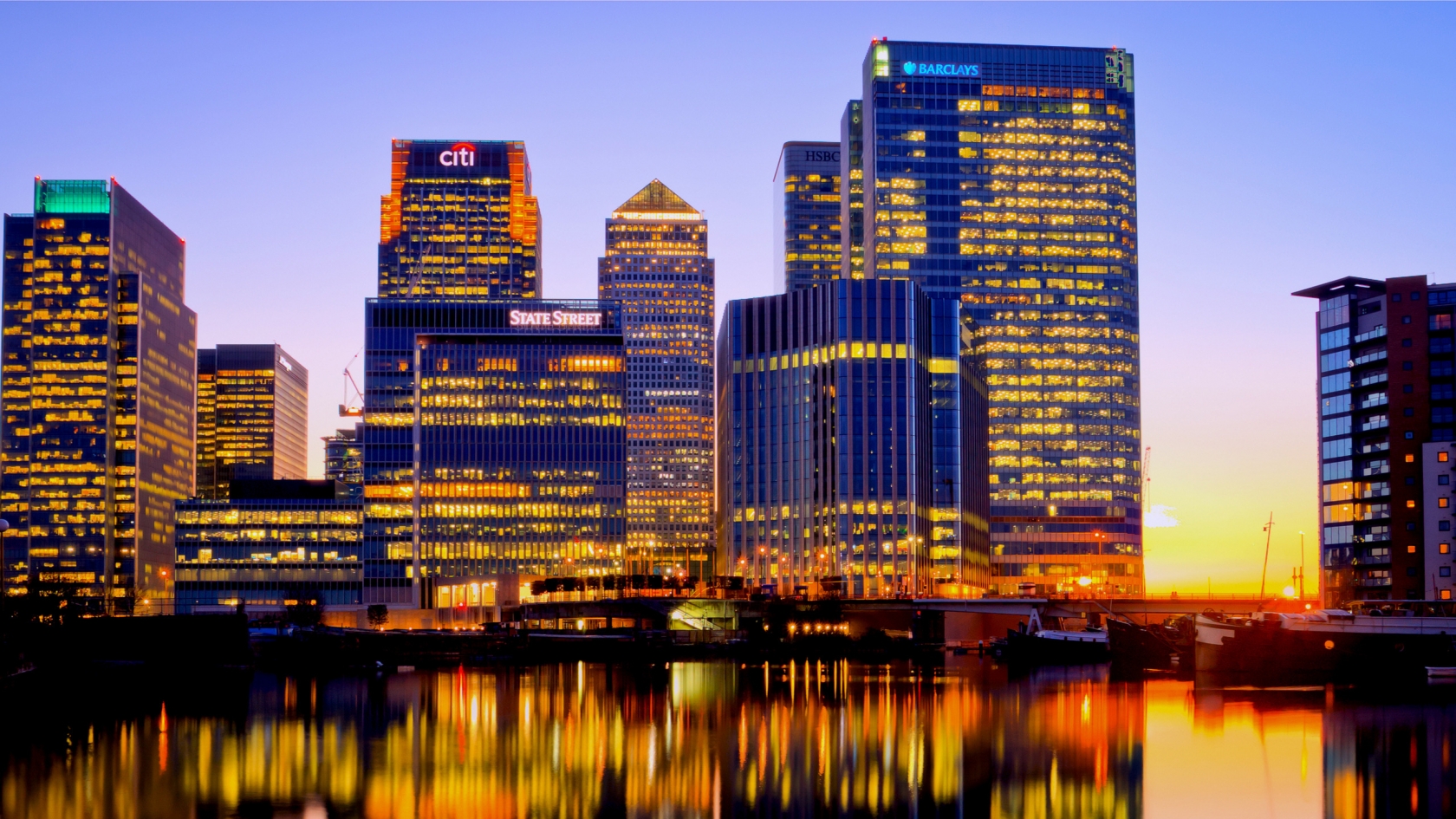 London Canary Wharf for 1680 x 945 HDTV resolution