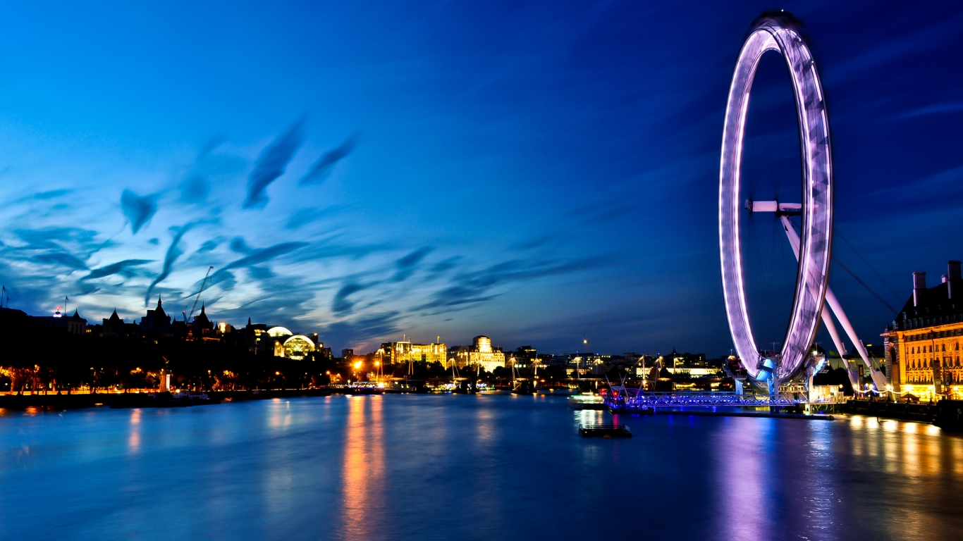London Eye View for 1366 x 768 HDTV resolution
