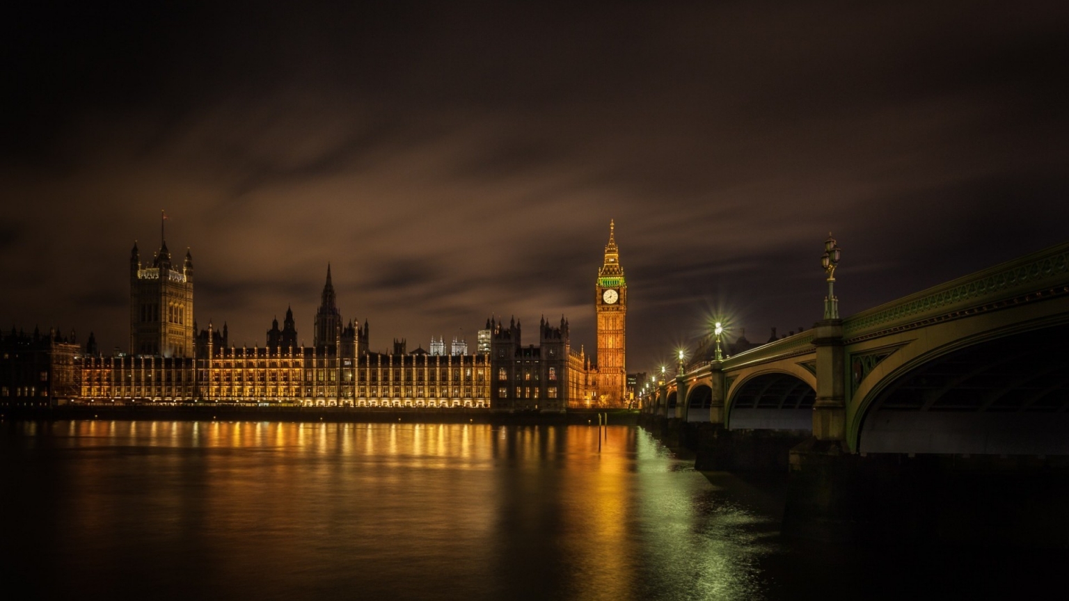 London Palace of Westminster for 1536 x 864 HDTV resolution
