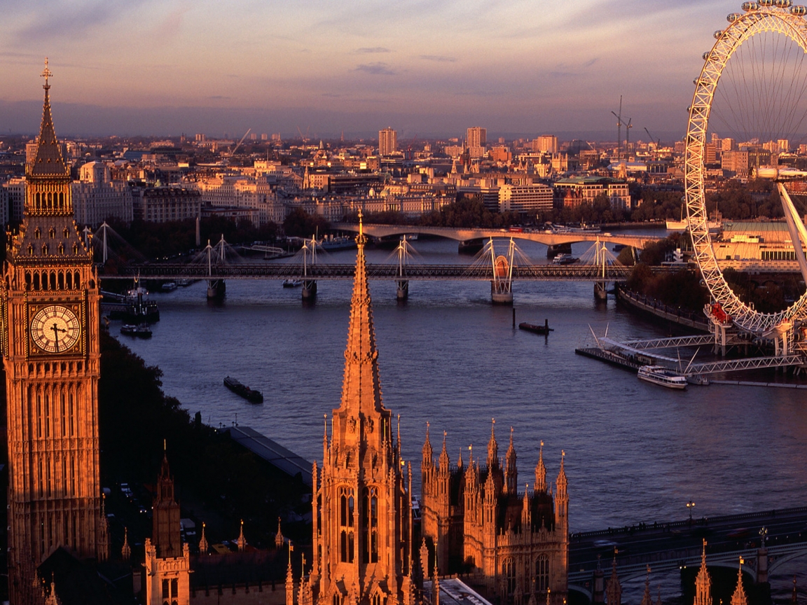 London Sunset for 1152 x 864 resolution