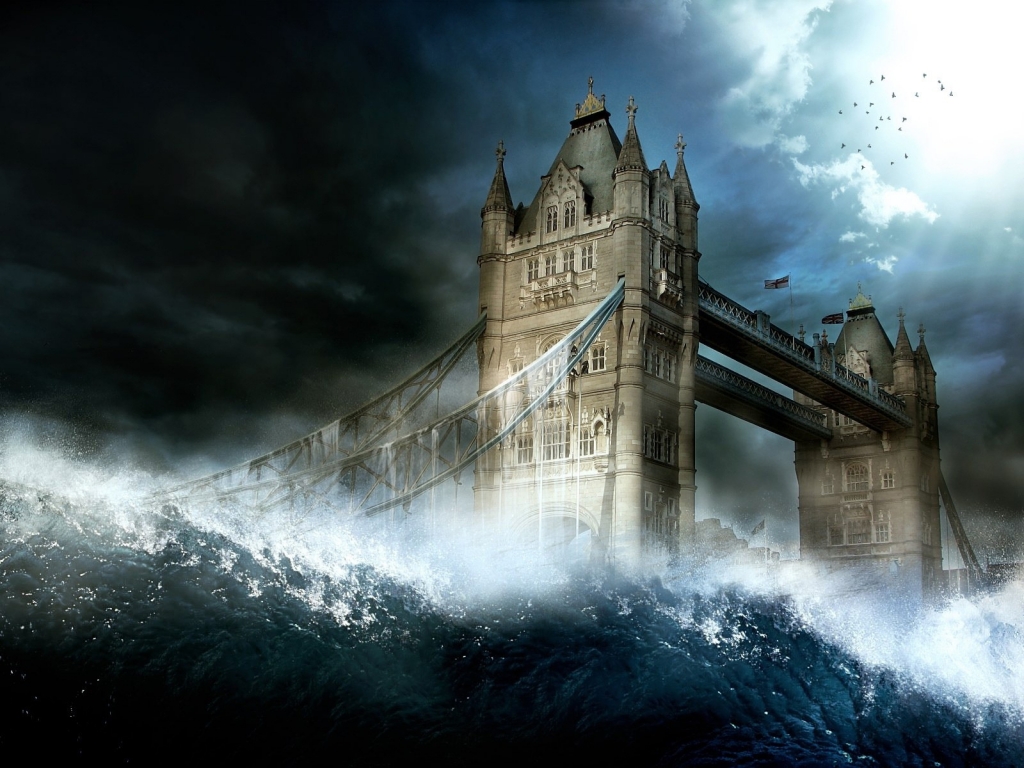 London Tower Bridge Wave for 1024 x 768 resolution