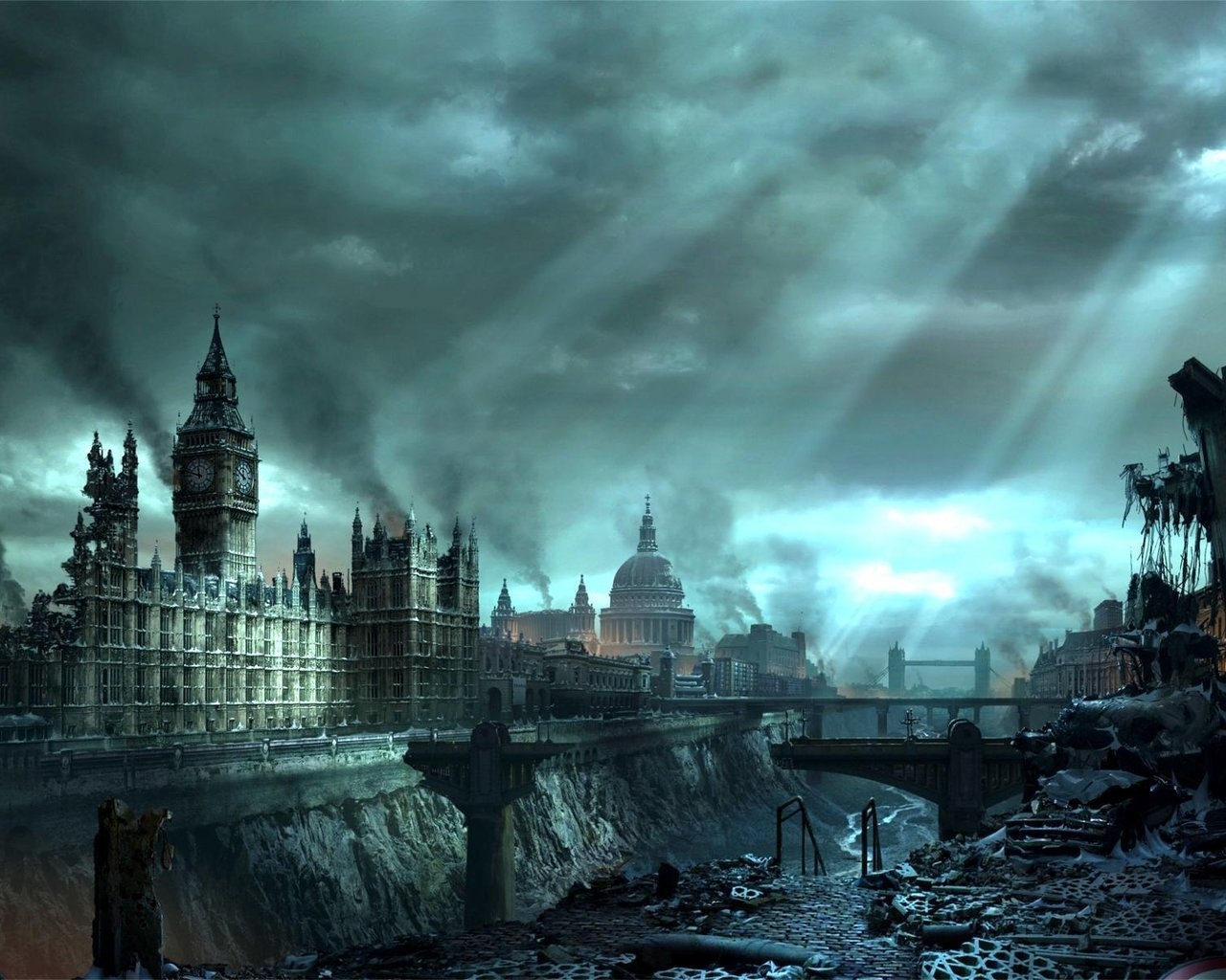 London under disaster for 1280 x 1024 resolution