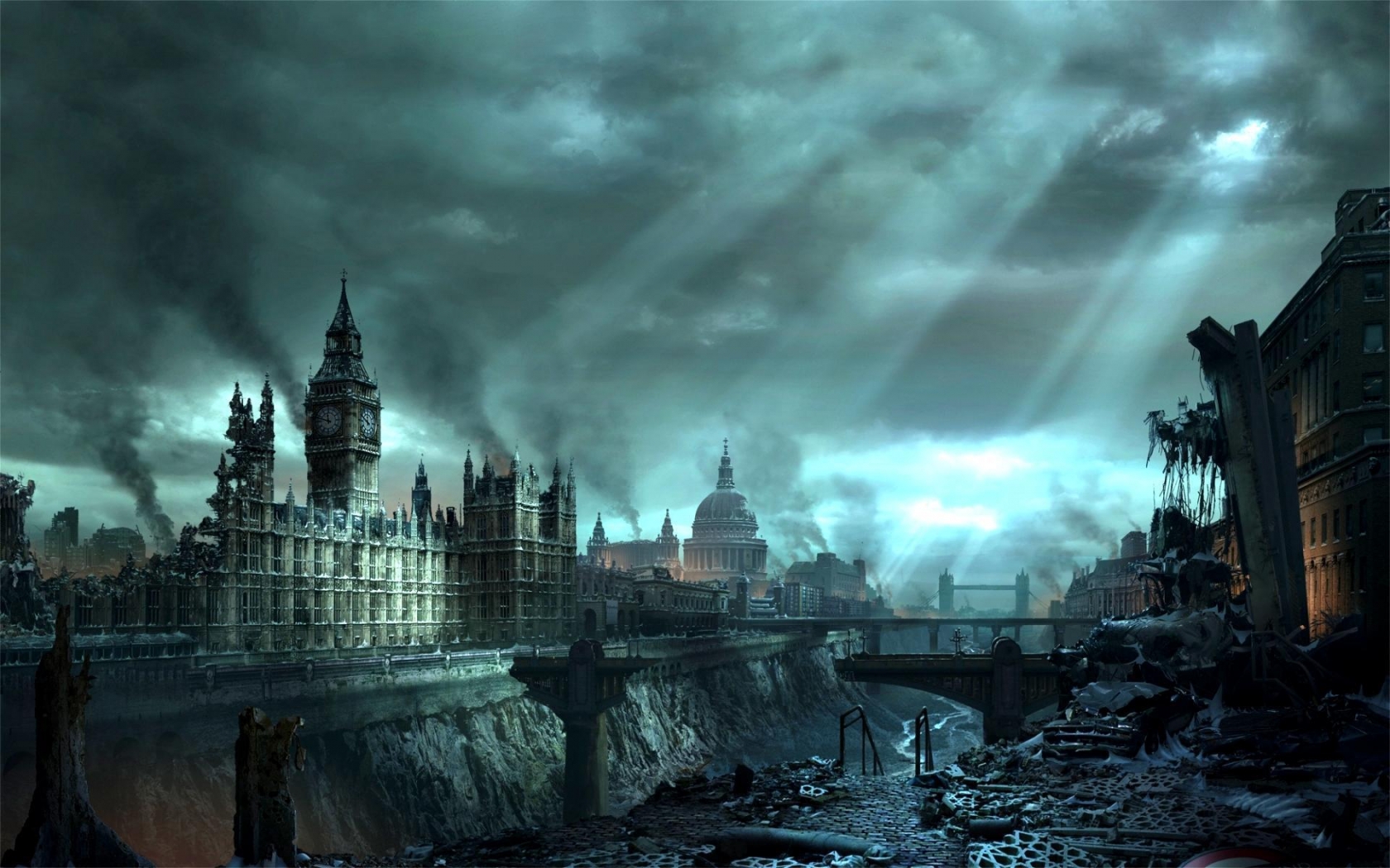 London under disaster for 1680 x 1050 widescreen resolution