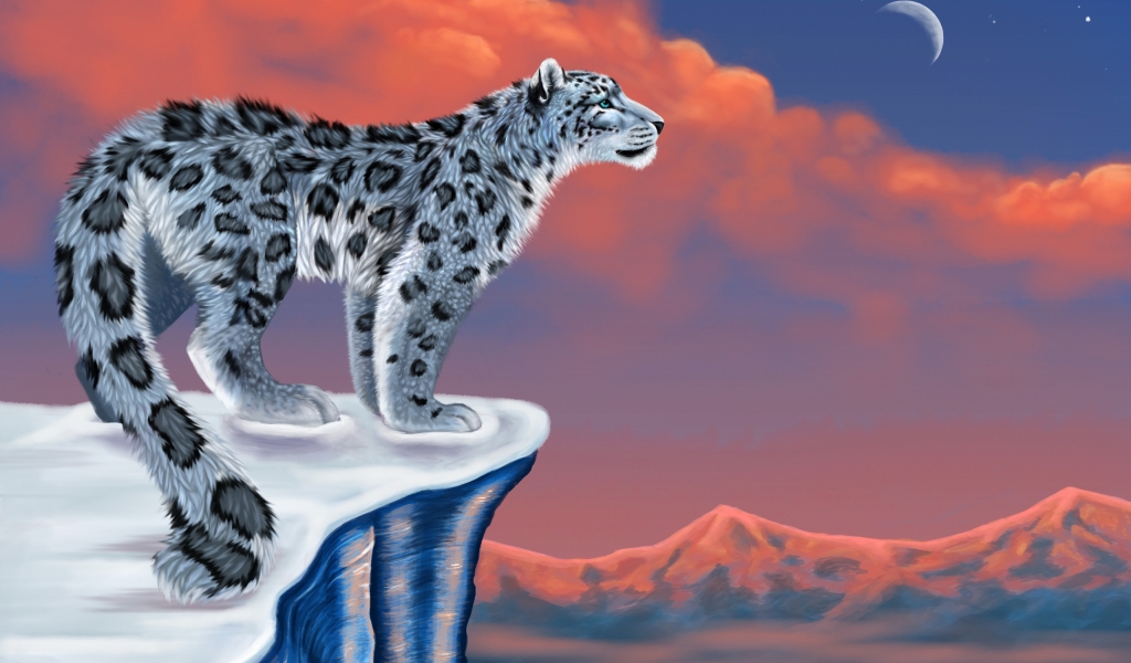 Lonely Leopard for 1024 x 600 widescreen resolution