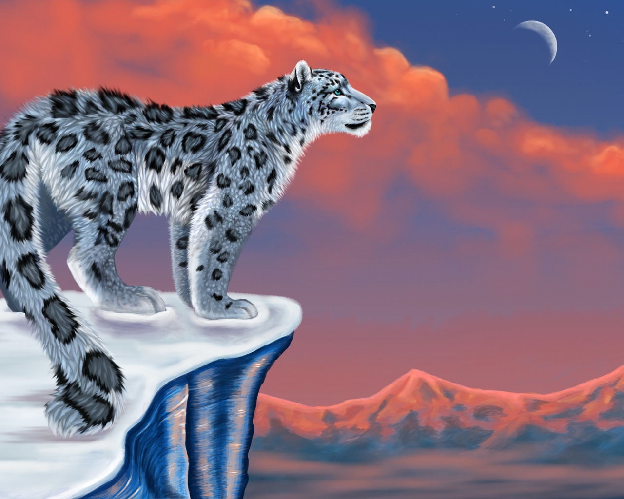 Lonely Leopard for 1280 x 1024 resolution