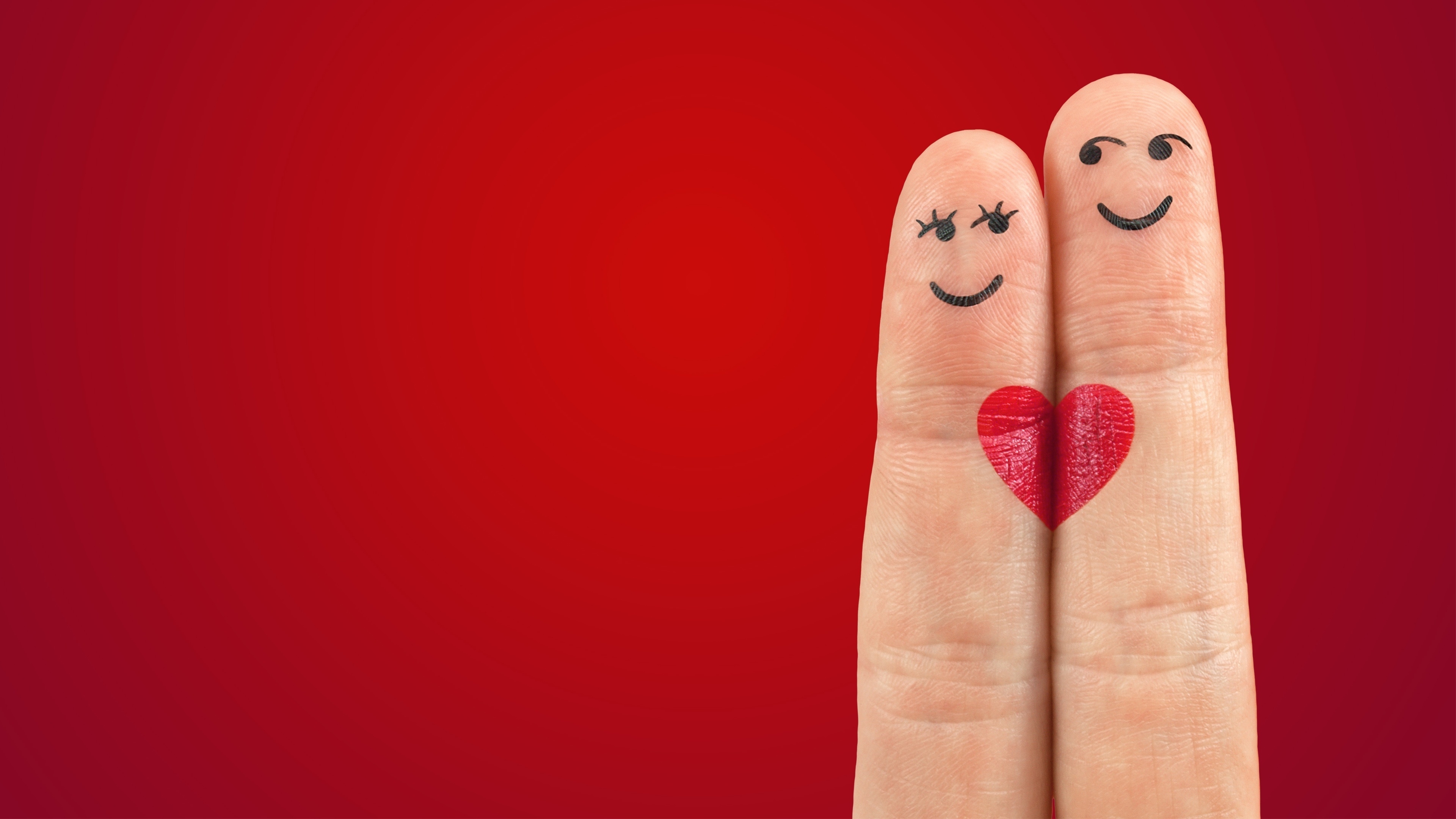 Love Fingers Valentines Days for 3840 x 2160 Ultra HD resolution